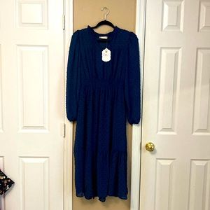 Altar’d state size medium navy blue midi dress